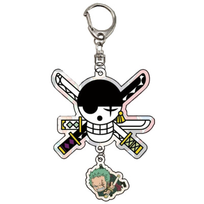 

CAR-TOBBY Anime One Piece Monkey D Luffy Cartoon Characters Acrylic Keychain Keyring