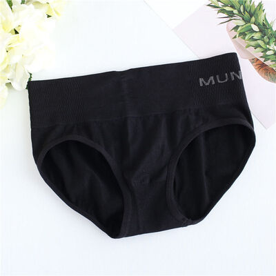 

Letters Printed Ultra-slim Seamless Mid Rise Cozy Briefs Women Underwear Breathable Panties Comfortable Female Underwear