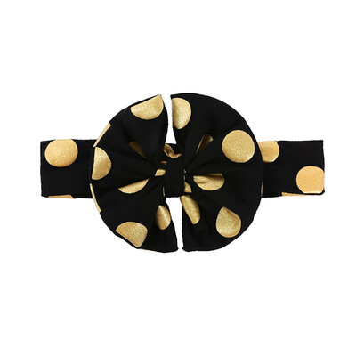 

Baby Cute Girl Bowknot Design Dot Printed Headband Headwear Apparel Photography Prop Party Gift