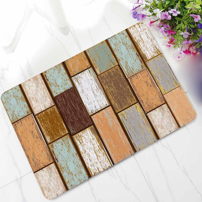 

Toponeto Vintage Style Wood Poard Home Entrance Floor Rug Non-slip Doormat Outdoor Mat