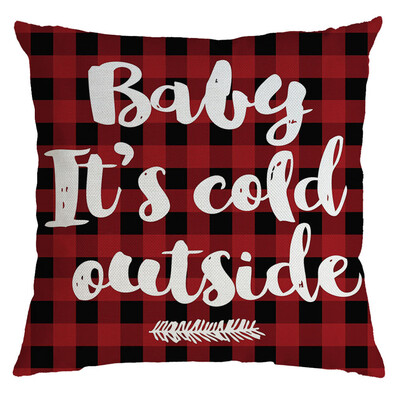 

Siaonvr Christmas Pillow Cover Pillowcases Decorative Sofa Cushion Cover 45x45cm