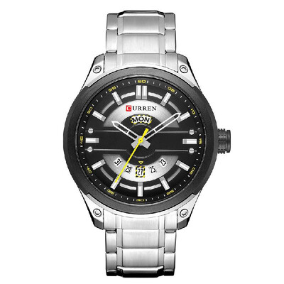 

CURREN 8319 Watch Men Brand Quartz Stainless Steel Strap Daily Waterproof Round Dial Wrist Fashion Business Watch Relogio Masculin
