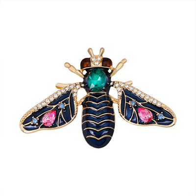 

Colorful Insect Design Rhinestones Alloy Women Brooch Girl Bee Shaped Breastpin Badge Corsage