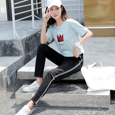 

Women Side Striped Casual Pants Drawstring Loose Trousers Women Casual High Waist Black Pants Pantalon Femme New Fashion
