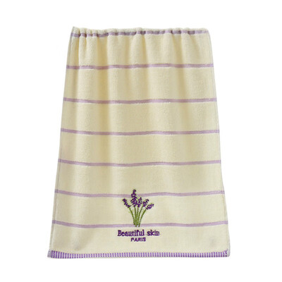 

Pure Cotton Absorbent Antibacterial Soft Comfortable Embroidered Lavender Aromatherapy Towel High Quality