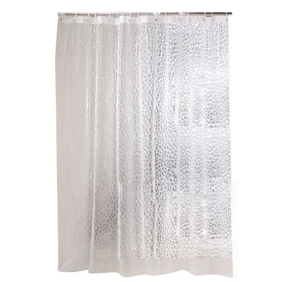 

Clear Shower Curtain Bathroom Screen Thickened 3D Transparent Waterproof with Hooks EVA Home Supplies