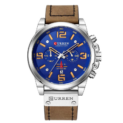 

CURREN 8314 Men Watch Quartz Brand Watch Wristwatch Calendar Hour Minute Time Display Leather Watch