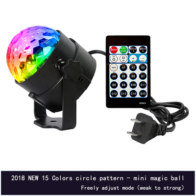 

〖Follure〗Party Lights Muliti Color Changes Sound Actived Auto RGB Mini Rotating Magic