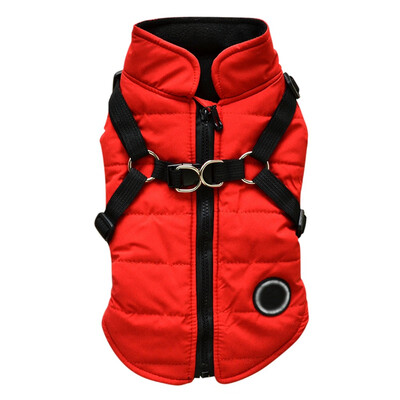 

Small Dog Vest Harness Pet Winter Warm 2 In 1 Outfit Padded Jacket For Small Puppy Dogs Pet Printed Cold Weather Coat