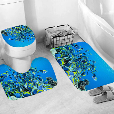

〖Follure〗3pcs Non-Slip Fish Scale Bath Mat Bathroom Kitchen Carpet Doormats Decor