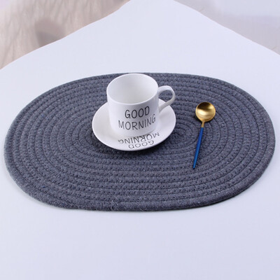 

Hand-Woven Cotton Rope Thickening Anti-Scalding Insulation Pad Heat-Resistant Table Mat Coasters Bowl Mat