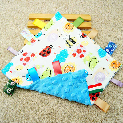 

1 PCS New Cartoon Cute Pattern Newborn Baby Comfort Able Bite Appease Towel Toddler Infant Cotton Early Educational Label Toy