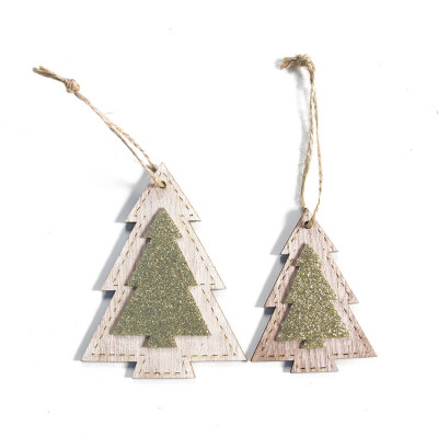 

zhongjiany Wooden Christmas Decoration Tree Hanging Pendant Home Party Xmas Ornament