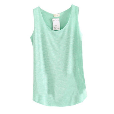 

Summer Women New Tank Tops Sleeveless Round Neck Loose Thin T Shirt Vest