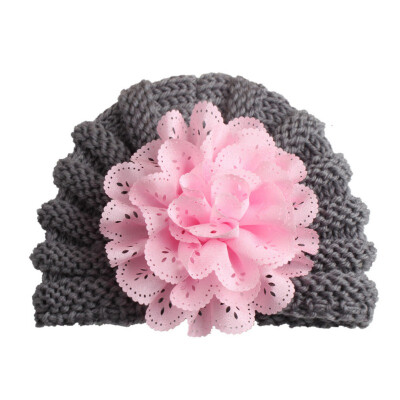 

Newborn baby hat Flower Bowknot baby cap Infant Girls autumn hats Hospital Cap Soft Cotton Toddler Knit newborn baby photo prop