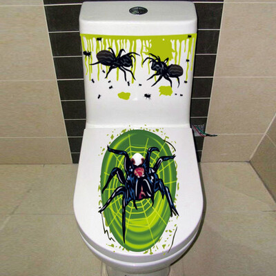 

Halloween Toilet Stickers Horror Toilet Wall Stickers Wallpaper Skeleton Stickers For Home Decoration Stickers