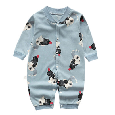 

Autumn Toddler Infant Rompers Baby Boy Girl Cartoon Dog Print Outfits Cotton Romper Jumpsuit Newborn Clothes Baby Clothing 3-12M