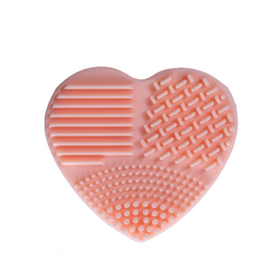 

Gobestart Silicone Heart Shape Makeup Brush Cleaner Cosmetic Cleaning Tool Washing Brush