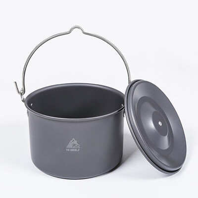 

12L Aluminium Alloy Outdoor Picnic Camping Hanging Pot Campfire Cooking Kett