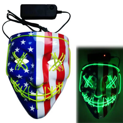 

The Purge Election Year Great Funny Masks Halloween Mask EL Light Up Party Masks Festival Cosplay Costume Supplies Glow In Dark