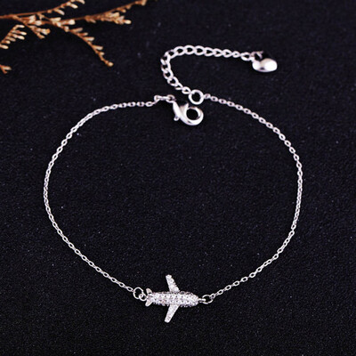 

Plane Bracelet Crystal Chain Link Adjustable Women Charme Jewelry Bracelet
