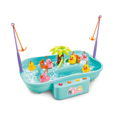 

Children Water Toys Electric Rotating Music Multi-Function Hydrodynamic Cycle Fishing Pole Rod Toys For Children