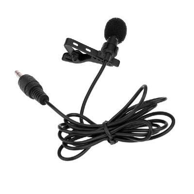 

Super Lapel Lavalier Tie Clip Metal Mono Microphone 35mm with Collar Clip for Lound Speaker