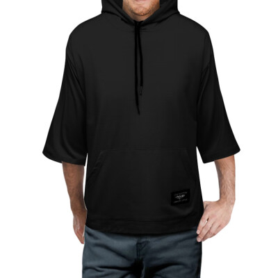 

Toponeto Fashion Mens Solid Half Sleeve Drawstring Hooded T Shirts Tops Blouses