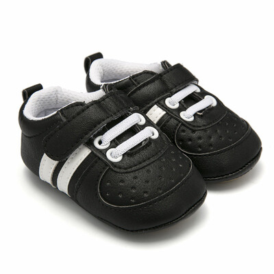 

New Baby Toddler Shoes Newborn Baby Boys Girls Stripe PU Soft Bottom First Walker Shoes Anti-slip Infant Shoes