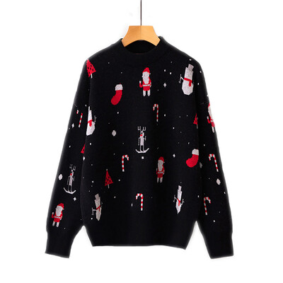 

Tailored Women Ladies Christmas Long Sleeve Sweater Tops Knitwear Blouse Shirt Sweatshirt