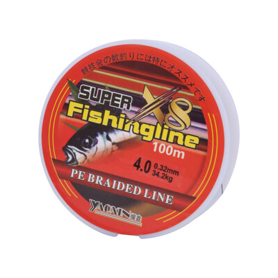 

100  Braided Fishing Line 8-Strand Line PE Durable Wear-resistant Super Strong Fishing Wire Suitable for Saltwater Freshwater