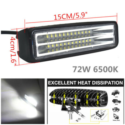 

2pcs 48W SUV Work Light Bulb Spot Beam Bar LED Car Off Road Driving Fog Lamp Set