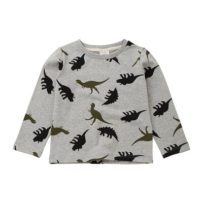 

Kids Boy Girl Tops Long Sleeve T Shirt Cotton Crewneck Cartoon Tees 1-7 Years Toddlers