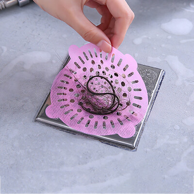 

〖Follure〗10Pcs Bathroom One-time Hair Anti-blocking Floor Pool Filter