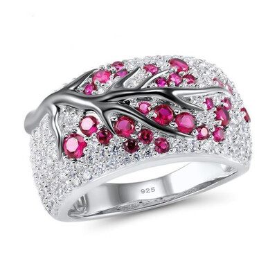

Fashion Women Rings Plum Tree Branch Diamond Jewelry Engagement Party Wedding Ring