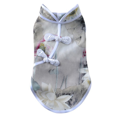 

Summer Dog Pet Dresses For Dogs Skirt Tang Suit Chinese Cheongsam Costume Clothes for Dogs Pet Puppy Cats