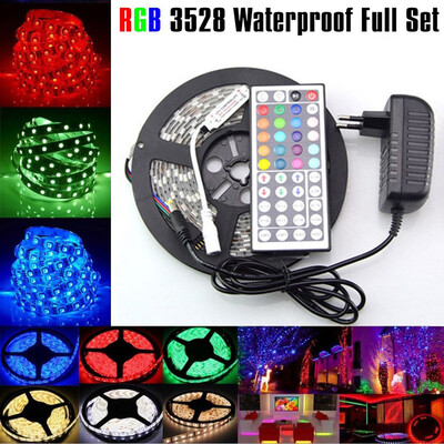 

〖Follure〗5M 3528 RGB 300 Led SMD Flexible Light Strip Lamp44 key IR12V 2A Power Supply