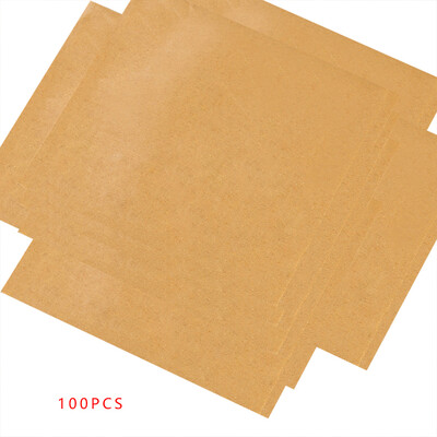 

100Pcsset Kraft Paper Bags Oil Proof Sauce Cake Package Treat Paper Bag for Weddings Birthday Party