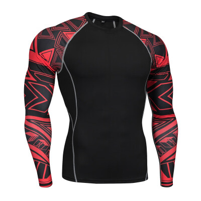 

Men Running Shirt Sport T-Shirt Gym Shirt Long Sleeve Compression Tight Top Fitness Bodybuilding T-shirt Rashgard