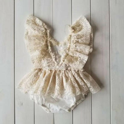 

Newborn Baby Girl Sleeveless Clothes Lace Romper Tutu Dress One-Pieces Outfits