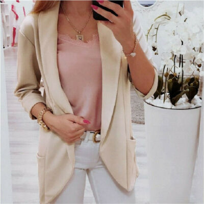 

Plus Size Women Fashion OL Long Sleeve Slim Fit Blazer Suit Jacket Coat Outwear