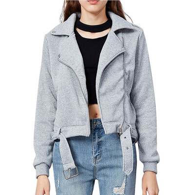 

Women Basic Black Jacket Turn Down Collar Slim Fit Suede Slanted Zipper Coat Jacket Suede Bomber Autumn Female Outwear