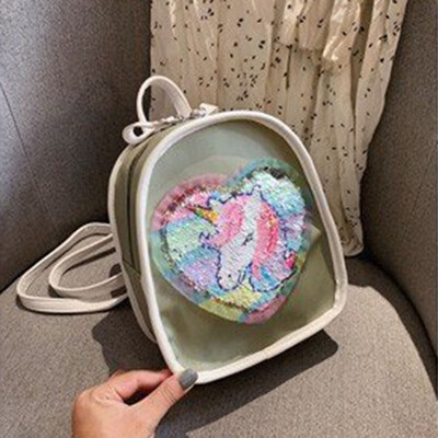 

YCdeying Laser Sequins cartoon Bunny pu Material Backpack