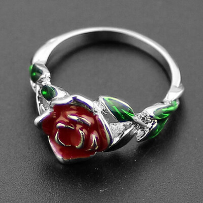 

Gifts Beast New Women Belle Ring for Rose For Flower Practical Trendy Accessories Charm Ring Red The
