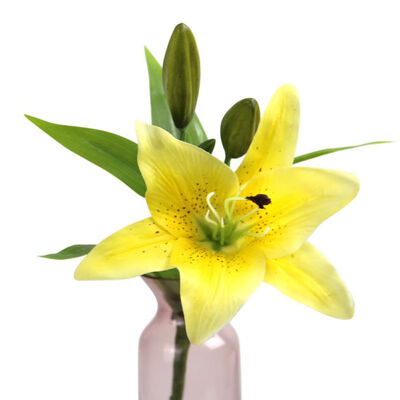 

Simulation Lily for Lady Gift Artificial Large Lily Romantic Flower Lily Branch for Home Shop Decor Fake Flower Bouquet Supply