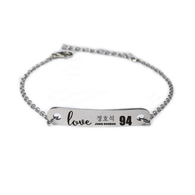 

Kpop BTS Bangtan Boys Bracelet Stainless Steel New Wristband English Lettering Hot Gift for ARMY