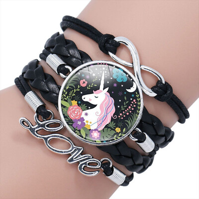 

16 Styles Children Cartoon Unicorn Multilayer Bracelet Birthday Gift