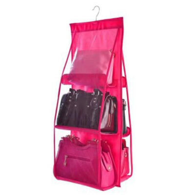 

Multi-layer transparent storage hanging bag double-sided six-layer hanging fabric hanging bag