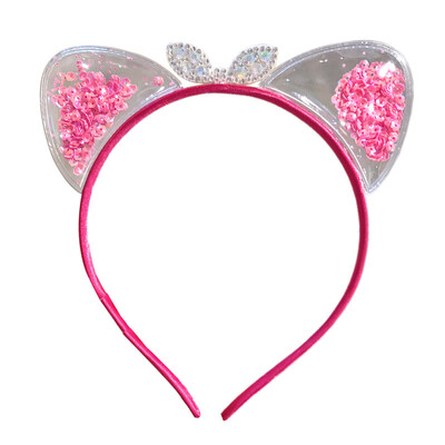

Baby Cute Girls Sequins Ear Design Headband Headwear Apparel Photography Prop Party Gift