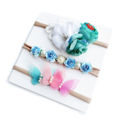 

3PCS Hot Sale Childrens Accessories Baby Girls Newly Fashion Headband Three-piece Set Kids Cute Hair Suit